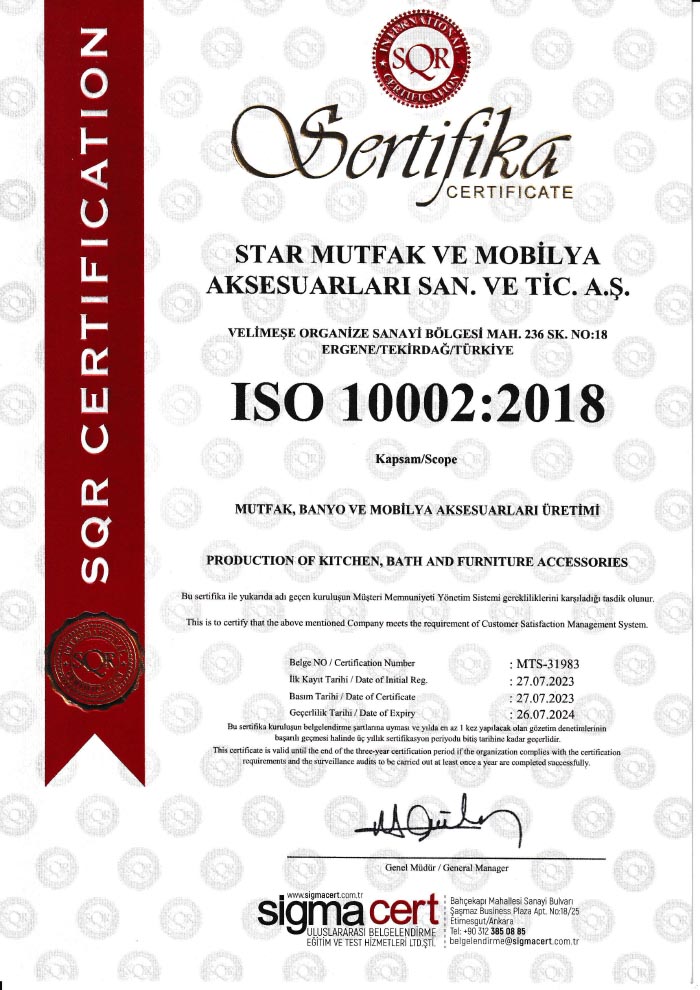 ISO 10002 İncele